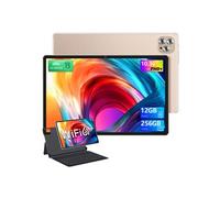 Tablette 12Go RAM+256Go ROM, tablette pas cher Android 13, 10,1 Pouces, 4G LTE 2.4G/5G Wi-Fi, Octa-Core, 8250mAh Batterie, tablette avec clavier (Or)