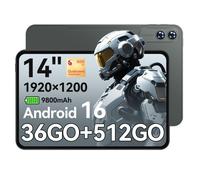 Tablette 14 Pouces Android 16 - 36Go Mémoire + 512Go - Extension TF 1To - 4G LTE - Snapdragon 888 - WiFi Double Bande - GPS Intégré