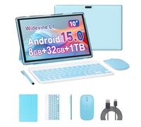 Tablette 2 en 1 Android 14 tablettes avec clavier 10", étui avec stylet souris, film trempé, tablette 6 000 mAh, 6 Go + 32 Go de ROM, tablette extensible 1 To, double caméra 2 MP + 8 MP, WiFi BT