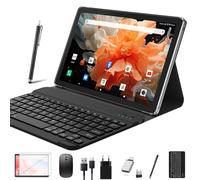 Tablette 2024 10" 2-en-1 clavier 5G/Wifi Android 128 Go 1 To TF Bluetooth 5.0 Octa-core 1.8 GHz 1080p FHD 13 MP+8 MP 7000 mAh GMS Type C/GPS/OTG