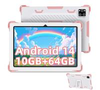 Tablette 2024 pour enfant 10 ", Android 14 Octa-Core, 10 Go de RAM + 64 Go de ROM (TF 1 TB), contrôle parental, application IWawa éducative pour enfants, avec étui de protection anti-chute, cadeau