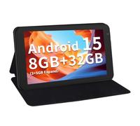 Tablette 7" avec étui, 32 Go + 1 To d'extension, Wi-Fi 5G, écran IPS (noir)
