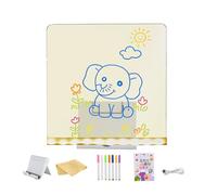 Tablette à Dessin Illuminée,Tableau D'écriture Insertion USB,Tableau à Messages LED Effaçable avec Marqueurs | pour Garçons Filles Maison Salle de Classe Lieu de Travail École