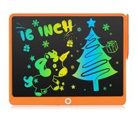 Tablette à dessin LCD de 40,6 cm, planche à dessin portable, effaçable et réutilisable, cadeau d'anniversaire de 3 à 8 ans pour filles et garçons (orange)