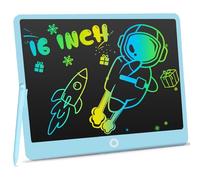 Tablette à dessin LCD de 40,6 cm, tableau magique portable, effaçable et réutilisable, cadeau d'anniversaire de 3 à 8 ans pour filles et garçons (bleu ciel)