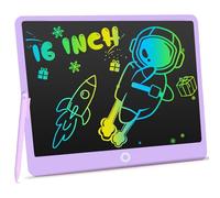 Tablette à dessin LCD de 40,6 cm, tableau magique portable, effaçable et réutilisable, cadeau d'anniversaire de 3 à 8 ans pour filles et garçons (violet)