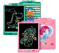 Tablette à dessin magique LCD DYNASONIC 10 pouces pour enfants - Lot de 2 tablettes d'écriture électroniques réutilisables, ardoises éducatives pour enfants de 3 à 8 ans