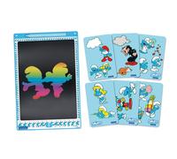 Lexibook, Les Schtroumpfs, Ardoise Magique, Jouet Artistique et créatif pour Filles et garçons, Dessins Multicolores, Écran 28 cm, Inclut 1 Stylet et 6 pochoirs, Bleu, CRT10SF