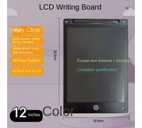 Tablette À Écriture Électronique 12 Pouces Couleur Noire Pour Enfants Tableau De Dessin Lcd Portable