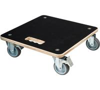 Tablette a roulettes pour plantes - NATURE - Chariot a plantes carré - Bois noir - 38x38 cm - Charge 250 kg