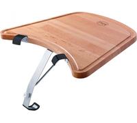 RÖSLE Tablette amovible pour barbecue boule, tablette en bois de hêtre de qualité supérieure avec rainure pour l’écoulement du jus pour accrocher au barbecue à charbon No.1 F50 AIR/F60 AIR/G60