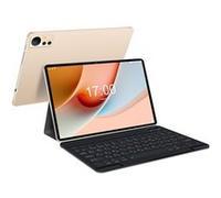 Tablette Android 12 pas cher, 10.36 Pouces Tablette PC 4Go+32Go, Bluetooth 5.0, Double Caméra, avec Étui de Protection et Clavier - Or Gold