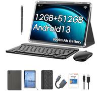 Tablette Android 13 10,1"" Avec Fente Pour Carte Sim 4G Lte, Appel 4G Lte, Batterie 12 Go + 512 Go, Batterie 8000 Mah, Double [Z111]