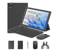 Tablette Android 15 10", 12 Go de RAM + 64 Go de ROM, tablettes 2 en 1 avec étui clavier, stylet souris, processeur quad-core 1,8 GHz, écran HD IPS 1280 x 800, 5G WiFi6 BT 5.0, appareil photo 8 MP
