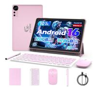 Tablette Android 15 pouces 20 Go RAM + 128 Go ROM/2 To extensible, 2 en 1 avec étui clavier, tapis souris, processeur quad-core 2,0 GHz, écran IPS HD 1280 x 800, 5G WiFi6