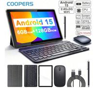 Tablette Android 15 pouces YQ10S Max, RK3562 à 4 cœurs 2,0 GHz/6 Go de RAM 128 Go de ROM/WiFi 2,4 G + 5 G/WiFi 6/BT 5.0/Écran FHD IPS/Double caméra 2 MP + 5 MP/USB-C/6 000 mAh/Prise en charge de l'ext