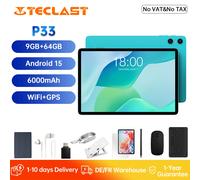 Tablette Android 15 TECLAST P33 A333 avec processeur 5 cœurs, écran IPS 10,1 pouces, 9 Go (3 Go + 6 Go) de RAM, 64 Go de ROM, batterie 6000 mAh, Type-C, Wi-Fi, BT5.4 vert