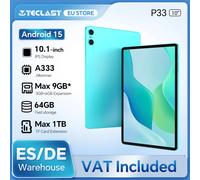 Tablette Android 15 Teclast P33, écran IPS 10,1 pouces, Allwinner A333, 9 Go (3 Go + 6 Go) de RAM, 64 Go de ROM (extensible jusqu'à 1 To), Wi-Fi 6, batterie 6000 mAh, appareil photo 5 MP, corps Tablet