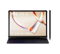 Tablette Android TCL Tab A1, écran 11" 2,1K 90 Hz, processeur MediaTek Helio G100, 6 Go RAM + 128 Go Stockage, Batterie 8000 mAh, Corps Monobloc en métal, étui à Rabat et Stylet T-Pen 2