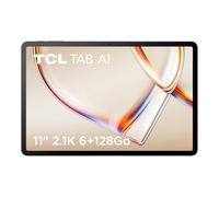 Tablette Android TCL Tab A1, écran 11 Pouces 2,1K 90 Hz, processeur MediaTek Helio G100, 6 Go de RAM + 128 Go de Stockage, Batterie 8000 mAh, Corps Monobloc en métal, Tablette Seule