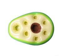 Tablette Apéro Gonflable Verte Jaune pour Boissons(avocado) | Design ananas ludique, 6 pour porte-gobelets, matière PVC souple, idéal pour cocktails, étés chauds
