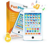 Tablette Apprentissage Enfant Telephone Jouet Éducatif avec 6 Jeux pour Apprendre Lettres ABC Chiffres Mots Orthographe et Melodies, Jouet Interactif Bebe 3 Ans et Plus par Boxiki Kids
