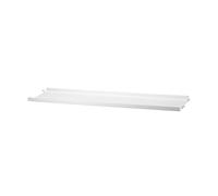 String Furniture Tablette avec bords bas String système 78x20cm blanc PxHxP 78x2x20cm