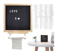 Tablette avec lettres - Panneau Feutre Bois | Tableau pour Messages Changable Rustique pour École, Salle, Chambre du nouveau-né, Salle, Garçon, Restaurant, Mariage