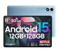 Tablette Blackview 2025 Android 15 11 pouces, Tab 90, Wi-Fi, 4 Go + 128 Go de stockage (extensible jusqu'à 2 To) Blue
