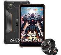 Tablette Blackview Active 5 2025 Nouveau IA Modèles 8.68" 90 Hz, Android 15, 24+128Go/SD 2 To, 6600 mAh Orange Avec Montre W50 Pro Orange G