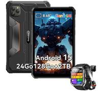 Tablette Blackview Active 5 2025 Nouveau IA Modèles 8.68" 90 Hz, Android 15, 24+128Go/SD 2 To, 6600 mAh Noir Avec Montre W60