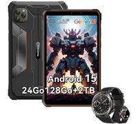 Tablette Blackview Active 5 2025 Nouveau IA Modèles 8.68" 90 Hz, Android 15, 24+128Go/SD 2 To, 6600 mAh Orange Avec Montre W50 Pro