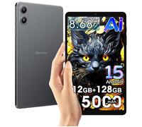 Tablette Blackview LINK 2 8.68"" FHD AI x Android 15, RAM 12 Go ROM 128 Go/SD 2 To, 5000mAh Widevine L1 1080P WPS, Dual SIM - Noir