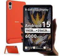 Tablette-BLACKVIEW ZENO 1-8 Pouces-Android 15 - 18Go RAM+256Go ROM(2To TF)-90Hz 800x1280-Ultra Léger&Compact Gaming-6000mAh-Orange
