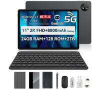 Blackview ZENO 10 Tablette 11"" FHD AI Android 15, RAM 24 Go ROM 128 Go/SD 2 To, 8800mAh Widevine L1 1080P WPS, Dual SIM - Noir