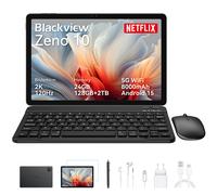 Tablette Blackview Zeno 10, écran FHD 11 pouces (1920 x 1200), 5G, Android 15, Gemini AI, Unisoc T8200, 24 Go (8 + 16) de RAM + 128 Go de ROM, 8800 mAh, mode PC, Widevine L1, Face ID, 16 MP + 13 MP, G