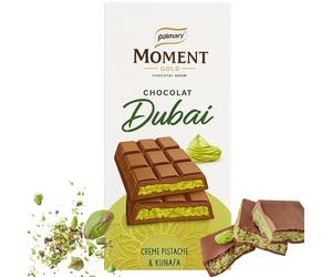 Tablette Chocolat Dubaï 150g - Chocolat au Lait à la Pistache & Kunafa Croustillant - Confiserie Orientale Premium - Made in Algeria - Idée Cadeau Gourmande
