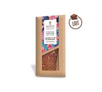 Tablette Chocolat Lait Sao Tomé CARAMEL ET SEL DE GUÉRANDE 100g - BOVETTI