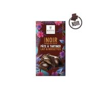 Tablette chocolat noir fourré à la pâte à tartiner lait & noisettes 100g BIO - BOVETTI