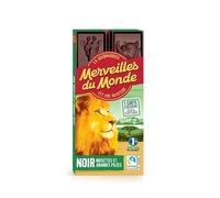 Tablette Chocolat Noir Merveilles du Monde - Noisettes & Amandes - 100g | Gourmandise Exotique et Croquante! - Le Lot De 4