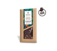 Tablette Chocolat Noir Sao Tomé CARAMEL ET SEL DE GUÉRANDE 100g - BOVETTI