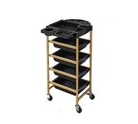 Tablette Coiffure a Roulette Pliable Étagère Rangement Chariot a Rouleaux Mobile Salon Coiffure Outil Barbier étagère Tiroir Amovible 5 Niveaux for Salon Beauté, Massage, Spa (Color : B)