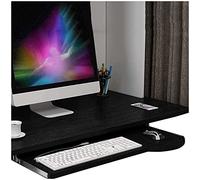 Tablette coulissante pour Clavier, tiroir pour Clavier avec Support réglable en Hauteur, Plateau pour Clavier en Bois Coulissant sous Le Bureau, rallonge de Bureau Support Clavier et Souris