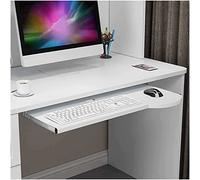 Tablette coulissante pour Clavier, tiroir pour Clavier avec Support réglable en Hauteur, Plateau pour Clavier en Bois Coulissant sous Le Bureau, rallonge de Bureau Support Clavier et Souris