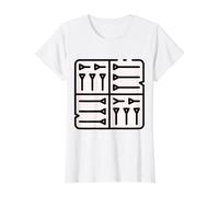 Tablette cunéiforme écriture sumérienne mésopotamie akkadienne T-Shirt Graphique avec Valeur, Femme, Blanc, XS