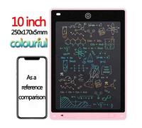 Tablette d¿écriture LCD enfant, planche à dessin magique, graffiti, tableau noir, écriture manuscrite, jouet éducatif et cadeau idéal pour enfants-10 pouces coloré Rose