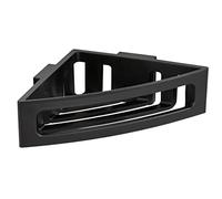 Tablette d'angle Turbo-Loc® Bralia, Tablette en Plastique, sans perçage, Panier Profond pour Poser Les Articles d'hygiène en sécurité, idéale pour Salle de Bain et Douche, 35 x 8,5 x 20 cm, Noir