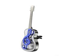 Tablette d'aromathérapie pour grille d'aération de voiture, 100 mm x 50 mm, désodorisant de voiture en forme de guitare, parfum et purificateur d'air, construction ABS + silicone, pour intérieur