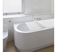 Tablette de bain pliable 170x75cm SPA Couverture de baignoire Plaque isolante Planche de bain (blanc)