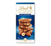 Tablette de Chocolat Lindt Les Grandes Croquant Lait Noisettes - 150G